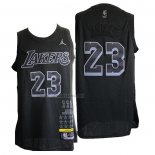 Camiseta Los Angeles Lakers Lebron James #23 MVP Negro2