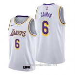 Camiseta Los Angeles Lakers Lebron James #6 Association 2019-20 Blanco