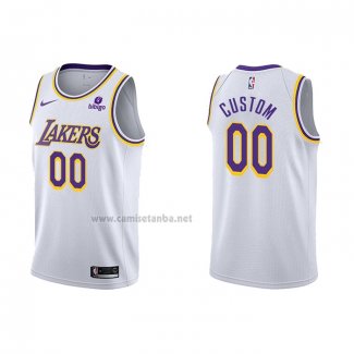 Camiseta Los Angeles Lakers Personalizada Association 2021-22 Blanco