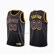 Camiseta Los Angeles Lakers Personalizada Earned 2020-21 Negro