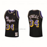 Camiseta Los Angeles Lakers Shaquille O'neal #34 Mitchell & Ness 1996-97 Negro