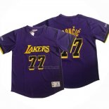 Camiseta Manga Corta Los Angeles Lakers Luka Doncic NO 77 Violeta