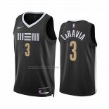 Camiseta Memphis Grizzlies Jake Laravia #3 Ciudad 2023-24 Negro