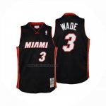 Camiseta Miami Heat Dwyane Wade NO 3 Mitchell & Ness 2012-13 Negro  Camiseta Miami Heat Dwyane Wade NO 3 Mitchell & Ness 2012-13 Negro