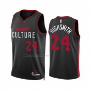 Camiseta Miami Heat Haywood Highsmith #24 Ciudad 2023-24 Negro