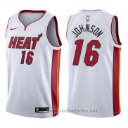 Camiseta Miami Heat James Johnson #16 Association 2017-18 Blanco