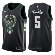 Camiseta Milwaukee Bucks D.j. Wilson #5 Statement 2017-18 Negro