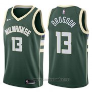 Camiseta Milwaukee Bucks Malcolm Brogdon #13 Swingman Icon 2017-18 Verde