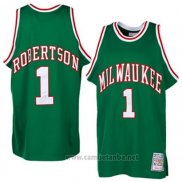 Camiseta Milwaukee Bucks Oscar Robertson #1 Retro Verde