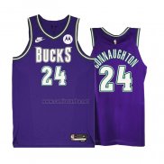 Camiseta Milwaukee Bucks Pat Connaughton #24 Classic 2022-23 Violeta