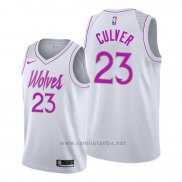 Camiseta Minnesota Timberwolves Jarrett Culver #23 Earned 2019-20 Blanco