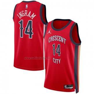 Camiseta New Orleans Pelicans Brandon Ingram #14 Statement 2023-24 Rojo