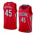 Camiseta New Orleans Pelicans Dairis Bertans #45 Statement 2018 Rojo