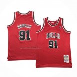 Camiseta Nino Chicago Bulls Dennis Rodman NO 91 Mitchell & Ness 1997-98 Rojo