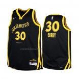 Camiseta Nino Golden State Warriors Stephen Curry NO 30 Ciudad 2023-24 Negro