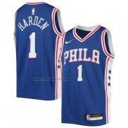 Camiseta Nino Philadelphia 76ers James Harden #1 Icon Azul