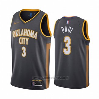 Camiseta Oklahoma City Thunder Chris Paul #3 Ciudad Negro