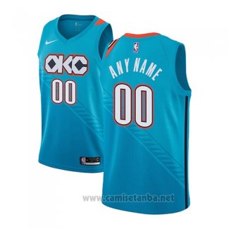 Camiseta Oklahoma City Thunder Personalizada Ciudad 2018-19 Azul