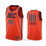 Camiseta Oklahoma City Thunder Personalizada Earned 2018-19 Naranja