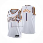 Camiseta Phoenix Suns Devin Booker NO 1 Association 2024-25 Blanco
