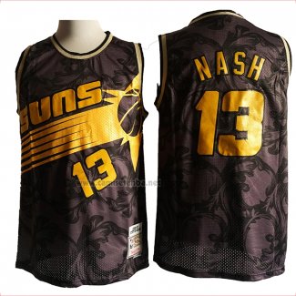 Camiseta Phoenix Suns Steve Nash #13 Hardwood Classics Negro