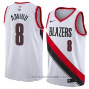 Camiseta Portland Trail Blazers Al Farouq Aminu #8 Association 2018 Blanco