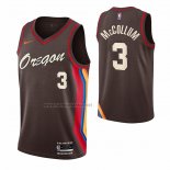 Camiseta Portland Trail Blazers CJ McCollum #3 Ciudad 2020-21 Marron