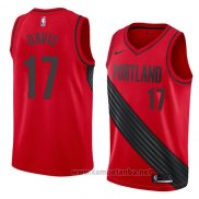 Camiseta Portland Trail Blazers Ed Davis #17 Statement 2018 Rojo