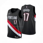 Camiseta Portland Trail Blazers Shaedon Sharpe NO 17 Icon 2025-26 Negro  Camiseta Portland Trail Blazers Shaedon Sharpe NO 17 Icon 2025-26 Negro