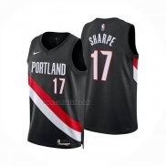 Camiseta Portland Trail Blazers Shaedon Sharpe NO 17 Icon 2025-26 Negro