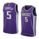 Camiseta Sacramento Kings Bruno Caboclo #5 Icon 2018 Violeta