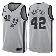 Camiseta San Antonio Spurs Davis Bertans #42 Statement 2017-18 Gris