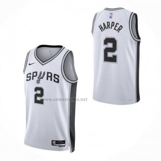 Camiseta San Antonio Spurs Dylan Harper NO 2 Association 2025-26 Blanco