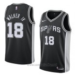 Camiseta San Antonio Spurs Lonnie Walker IV #18 Icon 2017-18 Negro