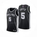 Camiseta San Antonio Spurs Stephon Castle NO 5 Icon 2024-25 Negro