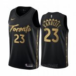 Camiseta Toronto Raptors Fred Vanvleet #23 Ciudad 2019-20 Negro