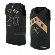 Camiseta Toronto Raptors Kay Felder #20 Ciudad 2018 Negro