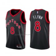 Camiseta Toronto Raptors Malachi Flynn #8 Statement 2020-21 Negro