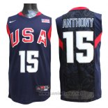 Camiseta USA 2008 Anthony #15 Azul