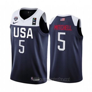 Camiseta USA Donovan Mitchell #5 2019 FIBA Basketball World Cup Azul