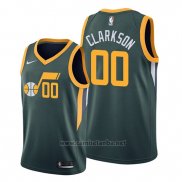 Camiseta Utah Jazz Jordan Clarkson #00 Earned Edition Verde