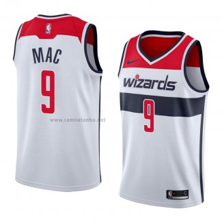 Camiseta Washington Wizards Sheldon Mac #9 Association 2018 Blanco
