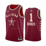 Camiseta All Star 2024 Phoenix Suns Devin Booker NO 1 Rojo