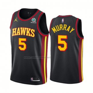 Camiseta Atlanta Hawks Dejounte Murray #5 Statement 2022-23 Negro