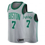 Camiseta Boston Celtics Brown #7 Ciudad 2017-18 Gris