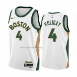 Camiseta Boston Celtics Jrue Holiday #4 Ciudad 2023-24 Blanco