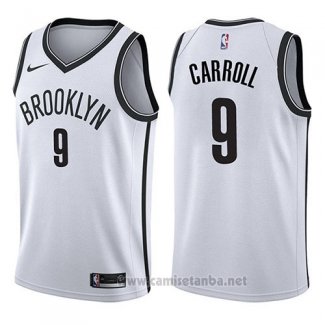 Camiseta Brooklyn Nets Demarre Carroll #9 Association 2017-18 Blanco
