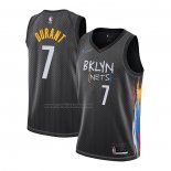 Camiseta Brooklyn Nets Kevin Durant #7 Ciudad 2020-21 Negro