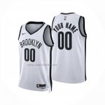 Camiseta Brooklyn Nets Personalizada Association 2024-25 Blanco