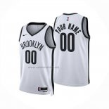 Camiseta Brooklyn Nets Personalizada Association 2024-25 Blanco